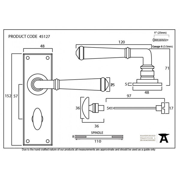 From The Anvil Regency Bathroom Door Handle Kit Wayfair.ie
